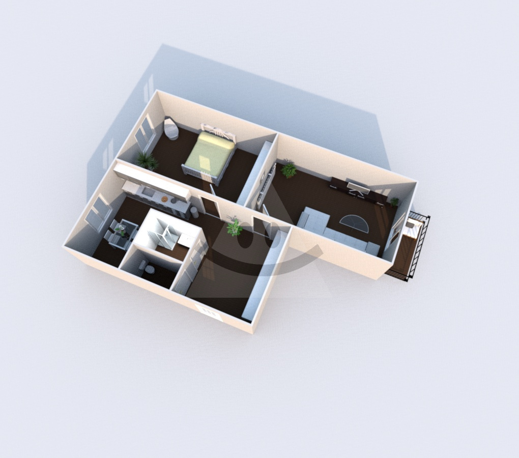 2-izbový byt s loggiou, /54,5 m2/, Žilina - Bulvár