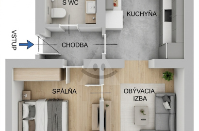 Exclusive 2-room apartment with balcony / 53 m2 /, Kysucké Nové Mesto